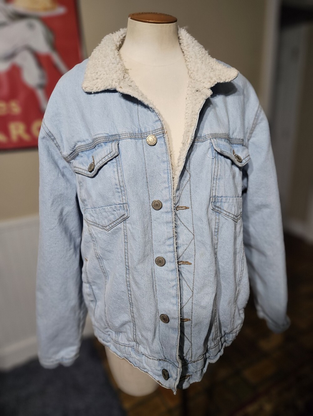 Sunrise Kingdom Sherpa Denim Jacket XL